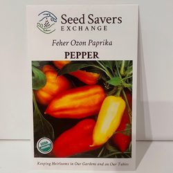 Feher Ozon Paprika Pepper (Sweet), Organic